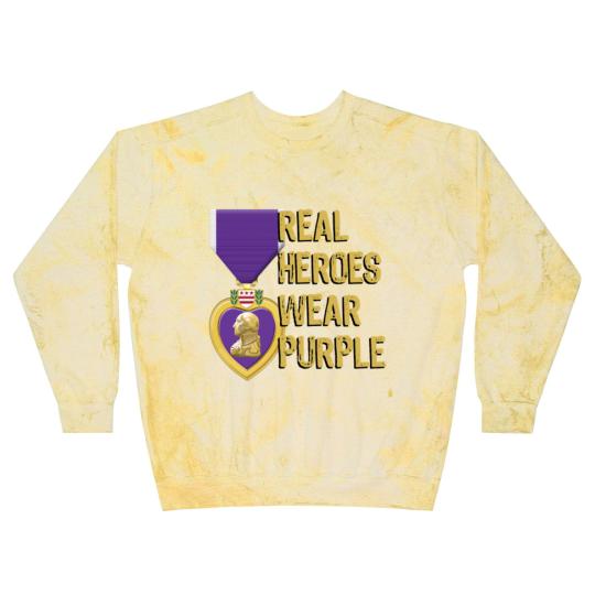 Discover Purple Heart Military Real Heroes Wear Purple Blast Sweatshirts