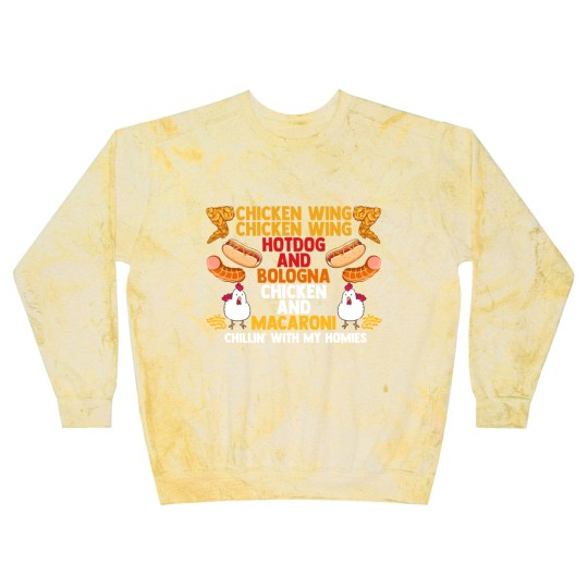 Discover Chicken Wing Macaroni Song Foodie Music Lover Blast Sweatshirts