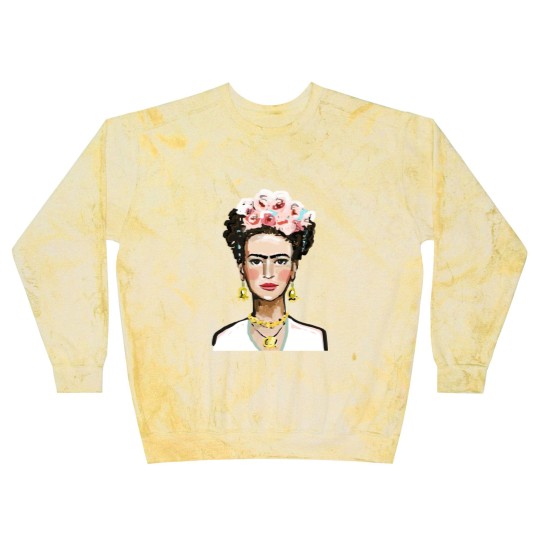 Discover Frida Kahlo Gold Earrings Museum Art Blast Sweatshirts