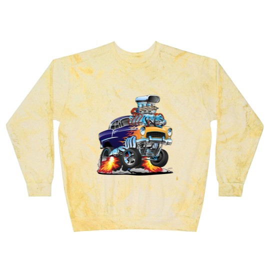 Discover Classic Fifties Hot Rod Muscle Car Cartoon - Car - Blast Sweatshirts