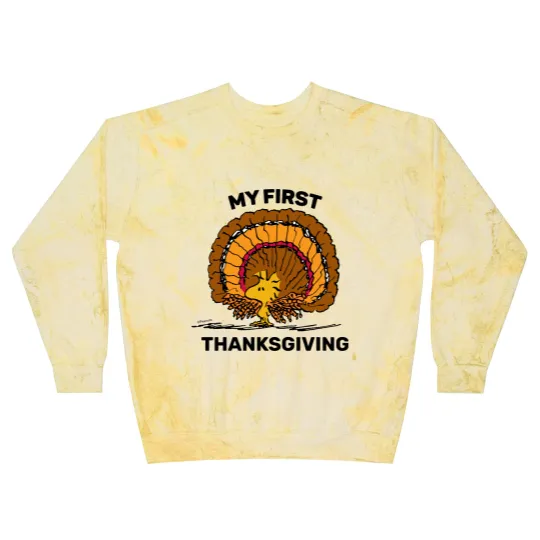 Discover Peanuts | Woodstock Turkey -My 1st Thanksgiving Blast Sweatshirts