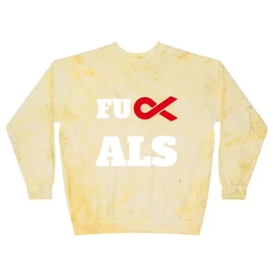Discover Fuck ALS Awareness Month Red Ribbon Blast Sweatshirts