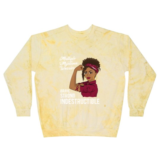 Discover Multiple Myeloma Warrior Indestructible Black Girl Awareness - Multiple Myeloma - Blast Sweatshirts