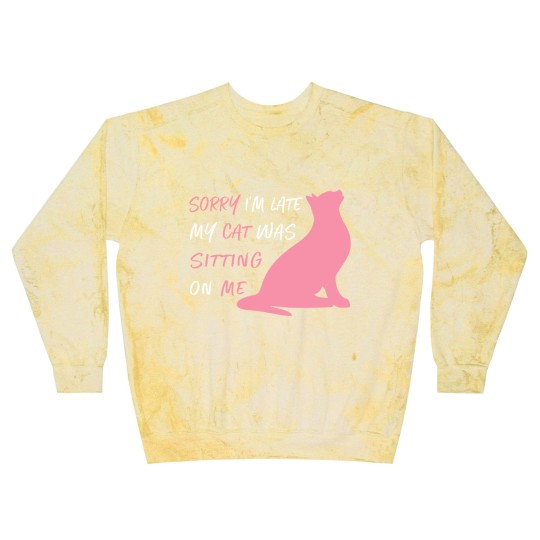 Discover Funny Sorry I'm Late My Cat Was Sitting On Me, Cat Blast Sweatshirts
