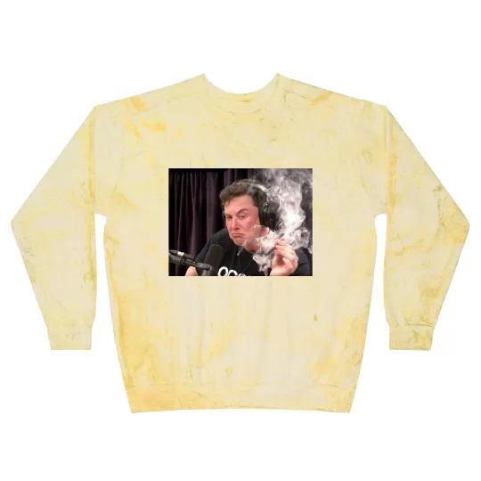 Discover Pfnetie  Elon Musk Smokes Short Sleeve Blast Sweatshirts