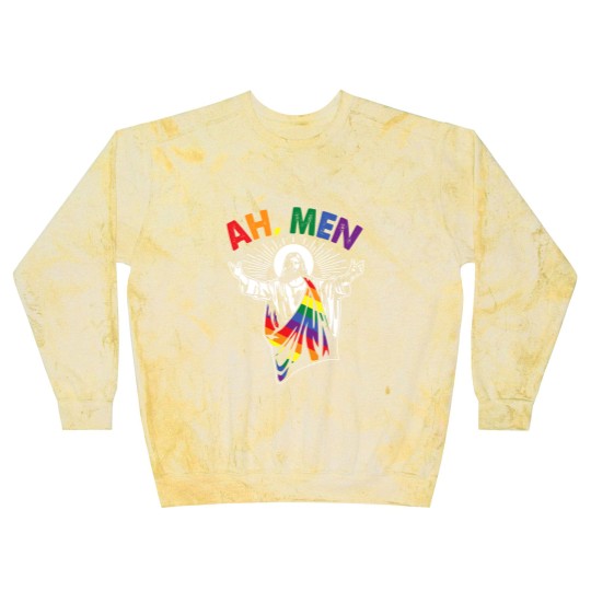 Discover Ah Men Gay Jesus Christian Blast Sweatshirts