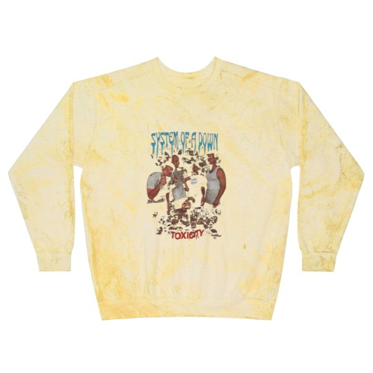 Discover Vintage SYSTEM OF DOWN American Rock Band Toxicity Blast Sweatshirts