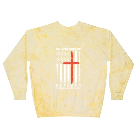 Discover One nation under god blessed is the nation whose Blast Sweatshirts
