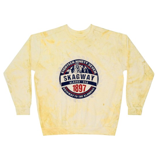 Discover Skagway Alaska 1897 Historic Gold Rush Town Souvenir Gift Blast Sweatshirts