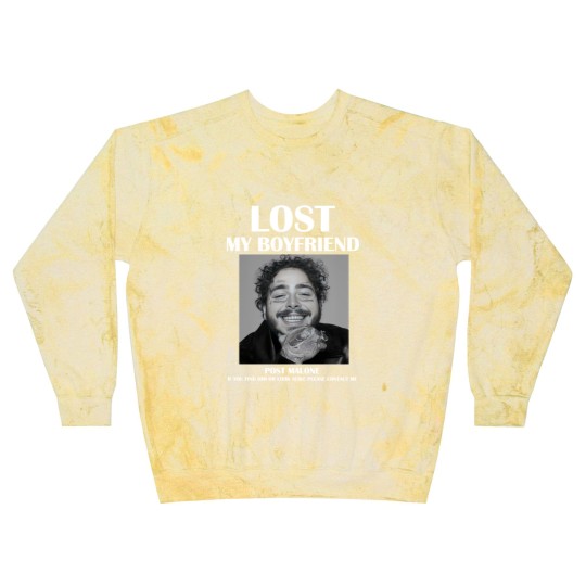 Discover Lost my boyfriend Post Malone Blast Sweatshirts