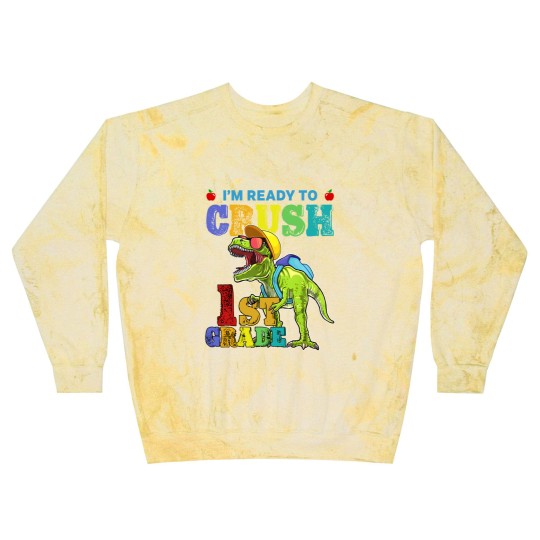Discover I'm Ready To Crush 1St Grade Dinosaur Back To Scho Blast Sweatshirts