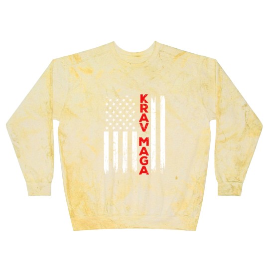 Discover Krav Maga Self Defense USA American Flag Fighter Blast Sweatshirts