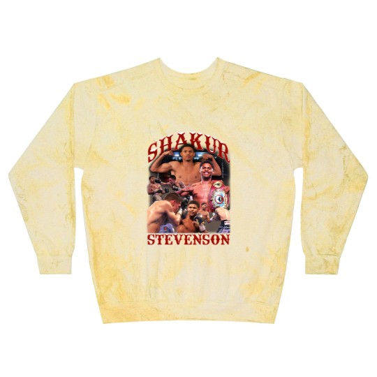 Discover Shakur Stevenson Snow Wash Blast Sweatshirts