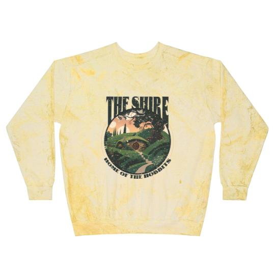 Discover The Shire LOTR Blast Sweatshirts | Distressed Fantasy Merch Tolkien Aragorn
