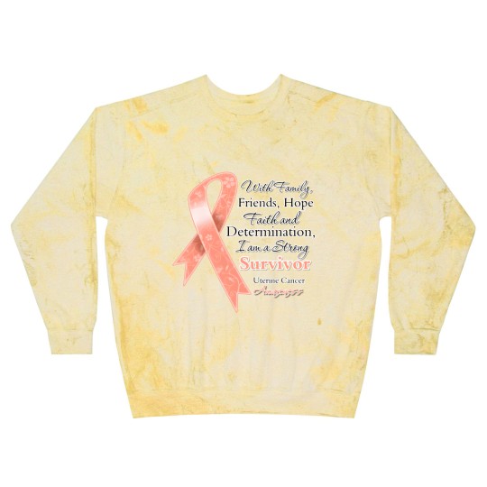 Discover Uterine Cancer Support Strong Survivor Blast Sweatshirts
