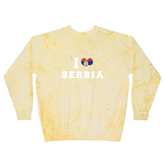 Discover I Love Serbia Republic Heart Flag Blast Sweatshirts