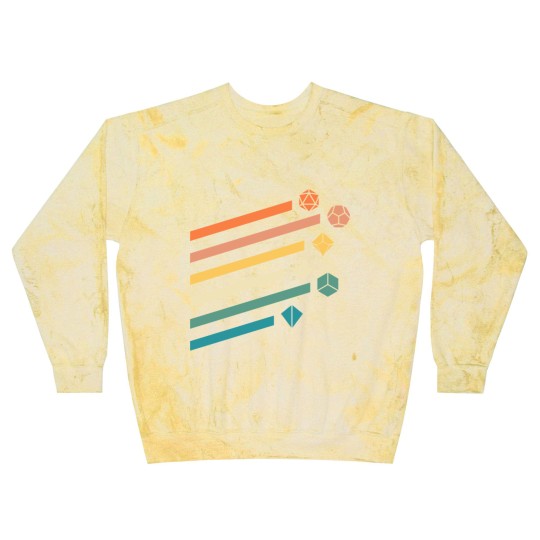 Discover Retro Minimalist Polyhedral Dice Set Tabletop RPG - Dungeons And Dragons - Blast Sweatshirts