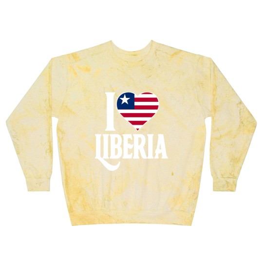 Discover I love Liberia flag Blast Sweatshirts