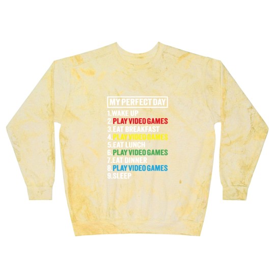 Discover My Perfect Day Video Games Funny Gamer Gift Boys M Blast Sweatshirts