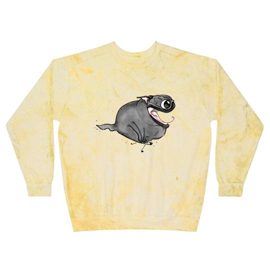Discover Zoomies!!! (black pug) - Black Pug - Blast Sweatshirts