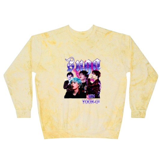 Discover Retro Suga BTS Unisex Black Blast Sweatshirts