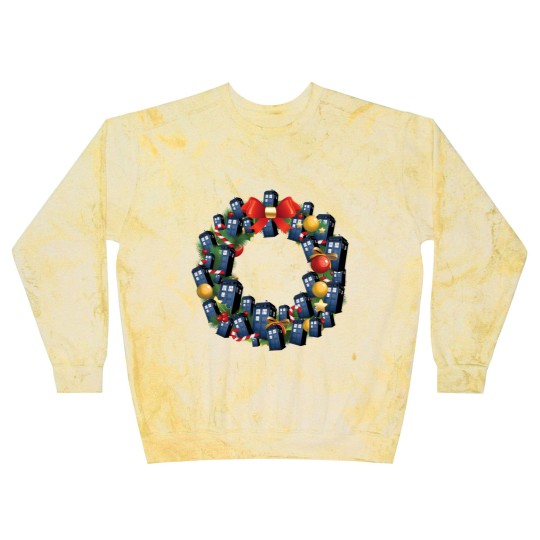 Discover Tardis Doctor Who Multiface Christmas Wreath - Doctor Who - Blast Sweatshirts