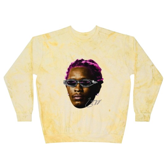 Discover YOUNG THUG Blast Sweatshirts | White Pink Rare Hip Hop Graphic Print