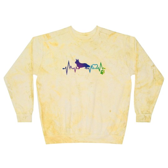 Discover Cardigan Welsh Corgi T-ShirtCardigan Welsh corgi Colorful Heartbeat, Heart & Dog Paw Blast Sweatshirts Blast Sweatshirts