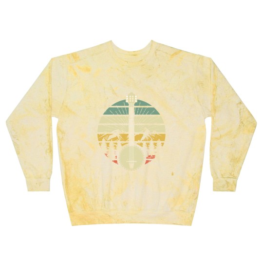 Discover Retro Banjo Mountains And Sun 80's Graphic Gift Blast Sweatshirts