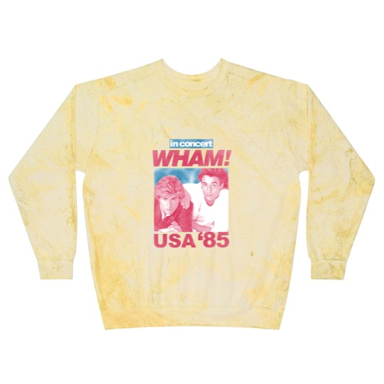 Discover Wham in Concert George Michael and Andrew Ridgeley USA '85 Adult Blast Sweatshirts 80s Graphic Blast Sweatshirts