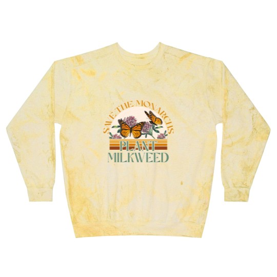 Discover Retro Save The Monarchs Plant Milkweed Butterfly Blast Sweatshirts For Women With Flower,Butterfly Blast Sweatshirts