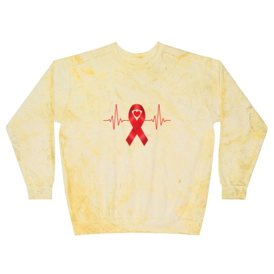 Discover World Aids Day Red Heartbeat Aids Awareness Hiv Blast Sweatshirts