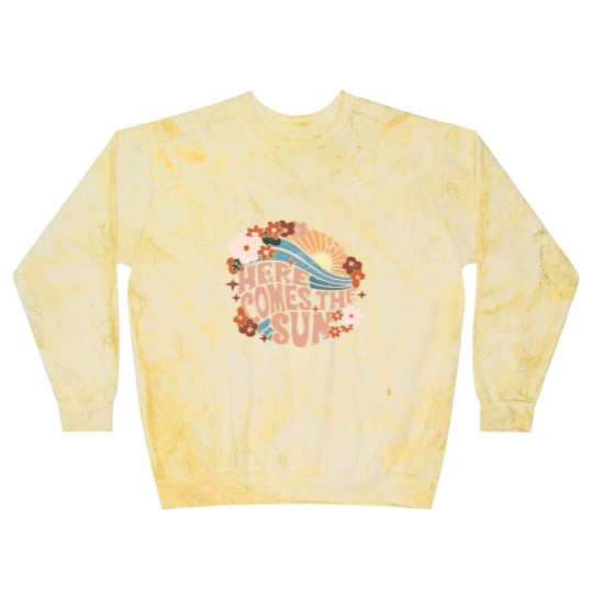 Discover Here Comes The Sun Blast Sweatshirts, Here Comes The Sun Vintage Blast Sweatshirts