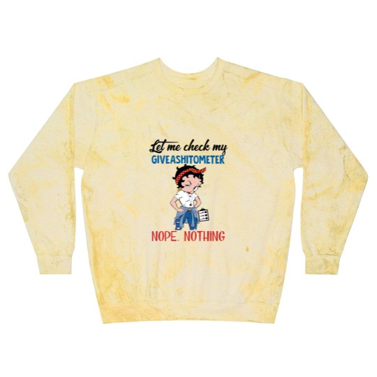 Discover Betty Boop Let Me Check My Giveashitometer Nope Nothing Vintage Blast Sweatshirts