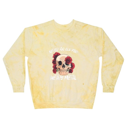 Discover Skull with Red Roses Heavy Metal Hard Rock - Vintage Heavy Metal - Blast Sweatshirts