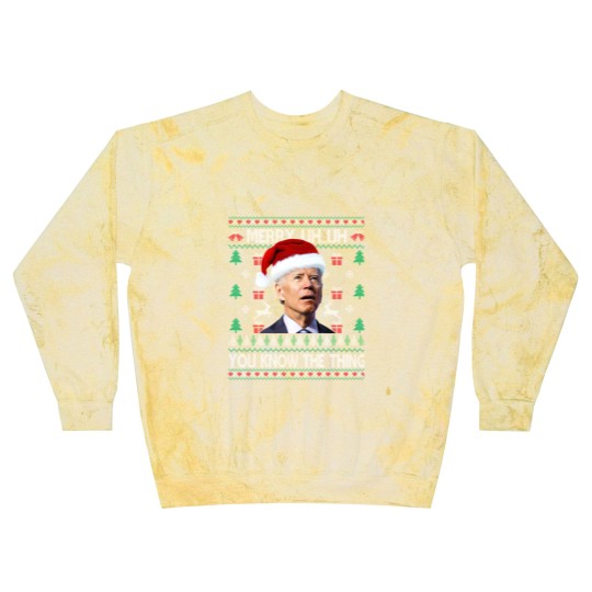 Discover Ugly Christmas Biden Merry Uh Uh You Know The Thing Blast Sweatshirts