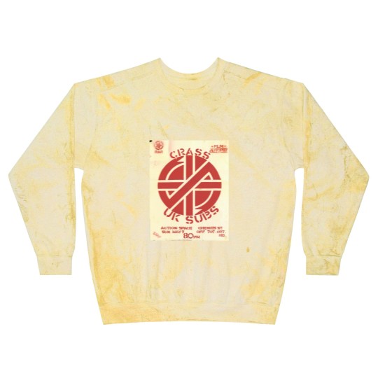 Discover Vintage Crass and UK Subs Concert Flyer Poster Blast Sweatshirts
