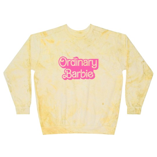 Discover Ordinary Barbie Unisex Blast Sweatshirts Jersey Short Sleeve Blast Sweatshirts in White and Barbie Pink
