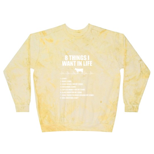Discover 8 things I want in life cow Blast Sweatshirts