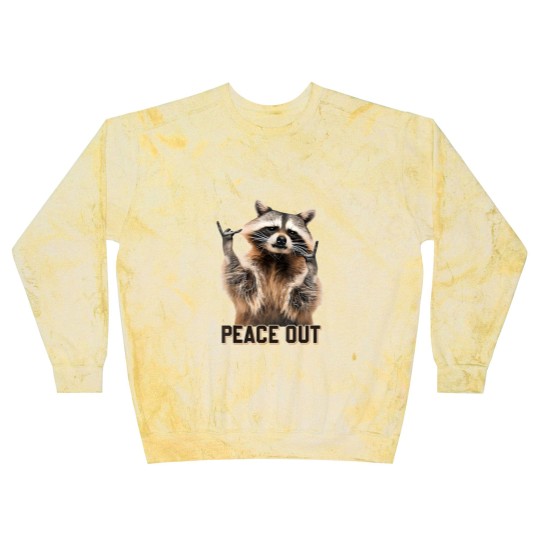 Discover Funny Raccoon Peace Out Sarcastic Raccoon Trashed Panda Blast Sweatshirts