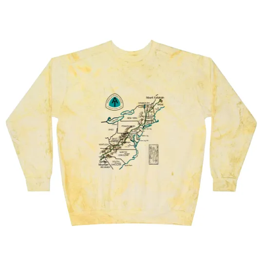 Discover Appalachian National Scenic Trail Map AT Map Blast Sweatshirts