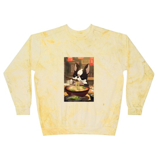 Discover Boston Terrier Eating Ramen Blast Sweatshirts