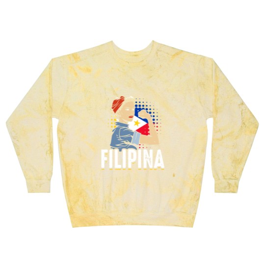 Discover Proud Filipina Woman Girl Philippines Flag Blast Sweatshirts
