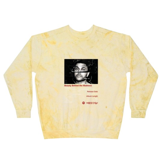 Discover Weeknds Beauty Behind the Madness Album Blast Sweatshirts, Weeknds Retro Vintage