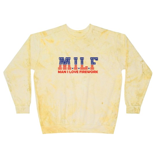 Discover MILF Man I Love Fireworks Funny American 4th Of July Men Blast Sweatshirts