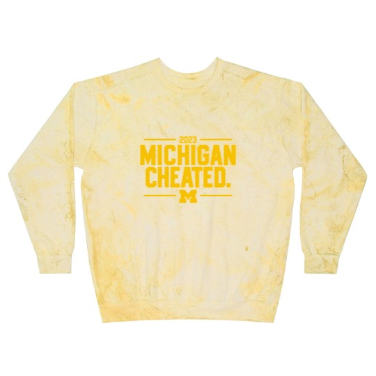 Discover Michigan Cheated College Football Fan Blast Sweatshirts