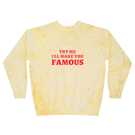 Discover TRY ME I'LL MAKE YOU FAMOUS (Red and White) Blast Sweatshirts