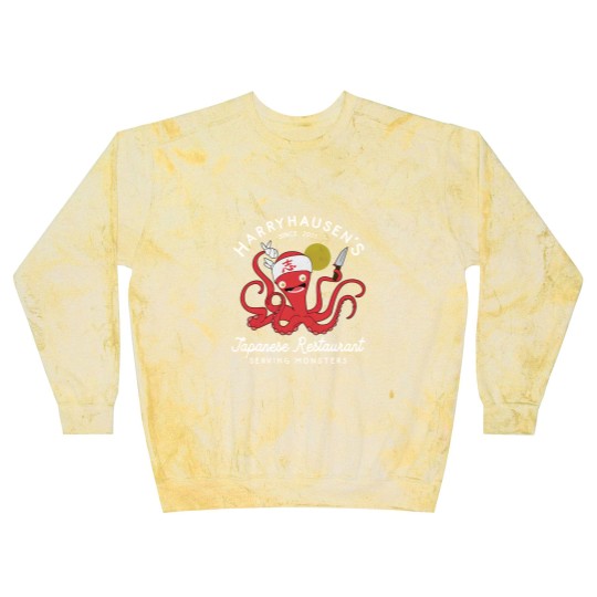 Discover Retro Octopus Chef Harryhausen's Japanese Restaurant Blast Sweatshirts