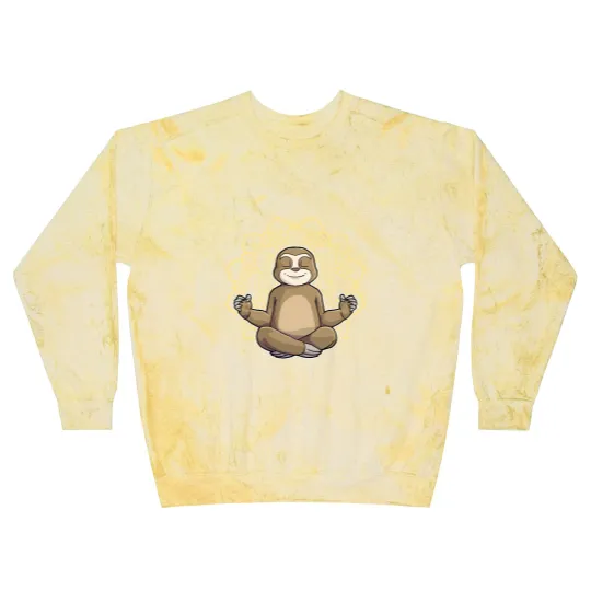 Discover Yoga Sloth My Spirit Animal Meditation Namaste Lazy Animal Blast Sweatshirts