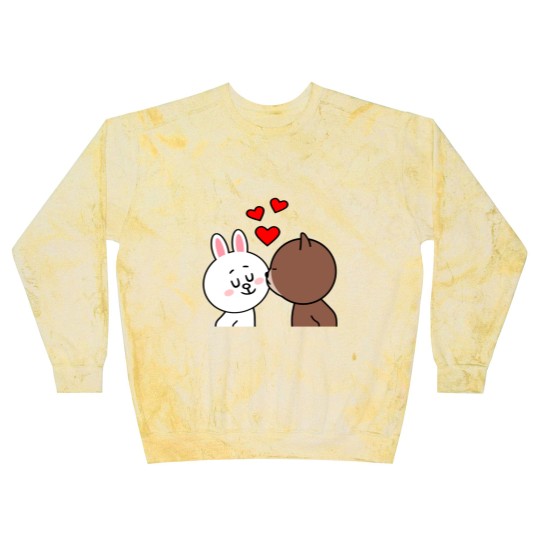 Discover Brown Bear Cony Bunny Rabbit The Kiss Blast Sweatshirts